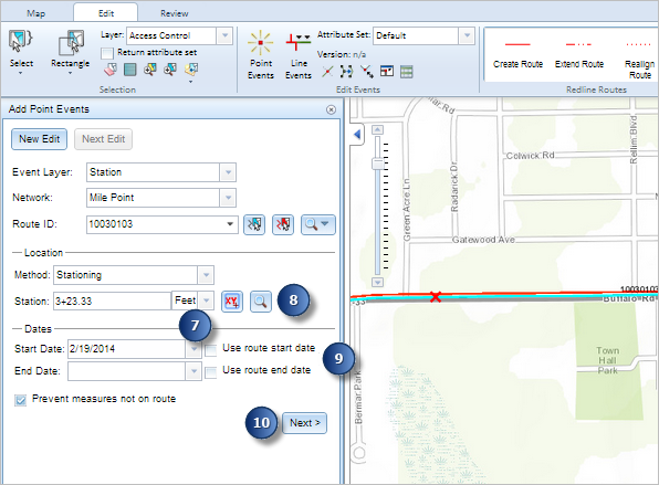 Adding point events using stationing Adding point events using stationing
